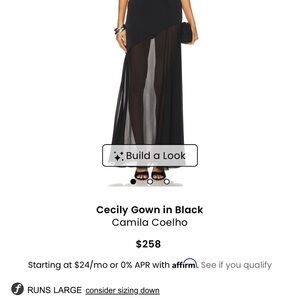 Camila Coelho Black Cecily Gown